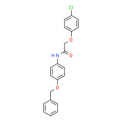 ChemSpider 2D Image | N-[4-(Benzyloxy)phenyl]-2-(4-chlorophenoxy)acetamide | C21H18ClNO3