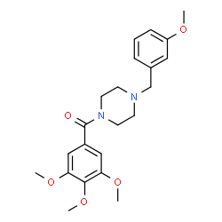 ChemSpider 2D Image | [4-(3-Methoxybenzyl)-1-piperazinyl](3,4,5-trimethoxyphenyl)methanone | C22H28N2O5