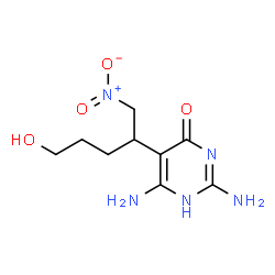 ChemSpider 2D Image | 2,6-Diamino-5-(5-hydroxy-1-nitro-2-pentanyl)-4(1H)-pyrimidinone | C9H15N5O4