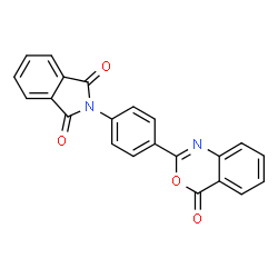 ChemSpider 2D Image | 2-[4-(4-Oxo-4H-benzo[d][1,3]oxazin-2-yl)-phenyl]-isoindole-1,3-dione | C22H12N2O4
