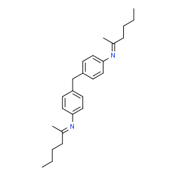 ChemSpider 2D Image | (2E,2'E)-N,N'-(Methylenedi-4,1-phenylene)di(2-hexanimine) | C25H34N2