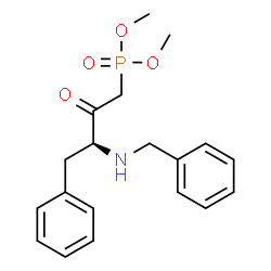 ChemSpider 2D Image | Dimethyl [(3S)-3-(benzylamino)-2-oxo-4-phenylbutyl]phosphonate | C19H24NO4P