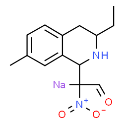 ChemSpider 2D Image | [1-(3-Ethyl-7-methyl-1,2,3,4-tetrahydro-1-isoquinolinyl)-1-nitro-2-oxoethyl]sodium | C14H17N2NaO3