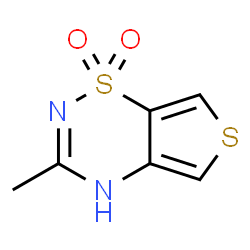 ChemSpider 2D Image | 3-Methyl-4H-thieno[3,4-e][1,2,4]thiadiazine 1,1-dioxide | C6H6N2O2S2