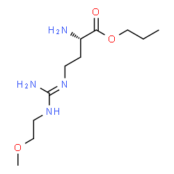 ChemSpider 2D Image | Propyl (2S)-2-amino-4-[(E)-{amino[(2-methoxyethyl)amino]methylene}amino]butanoate | C11H24N4O3