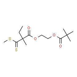 ChemSpider 2D Image | 2-[(2,2-Dimethylpropanoyl)oxy]ethyl 2-methyl-2-[(methylsulfanyl)carbonothioyl]butanoate | C14H24O4S2