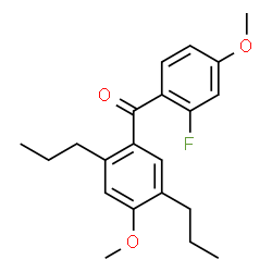 ChemSpider 2D Image | (2-Fluoro-4-methoxyphenyl)(4-methoxy-2,5-dipropylphenyl)methanone | C21H25FO3