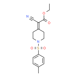 ChemSpider 2D Image | Ethyl cyano{1-[(4-methylphenyl)sulfonyl]-4-piperidinylidene}acetate | C17H20N2O4S