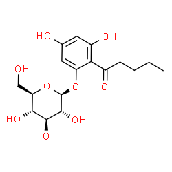 ChemSpider 2D Image | 1-[(pentanoyl)-phloroglucinyl]-beta-D-glucopyranoside | C17H24O9