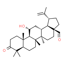 ChemSpider 2D Image | (11alpha)-11-Hydroxy-3-oxolup-20(29)-en-28-al | C30H46O3