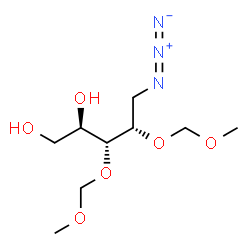 ChemSpider 2D Image | 1-Azido-1-deoxy-2,3-bis-O-(methoxymethyl)-D-ribitol | C9H19N3O6