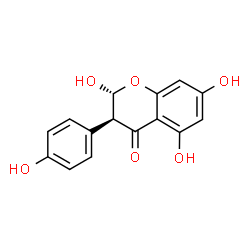 ChemSpider 2D Image | (2R,3S)-2,5,7-Trihydroxy-3-(4-hydroxyphenyl)-2,3-dihydro-4H-chromen-4-one | C15H12O6