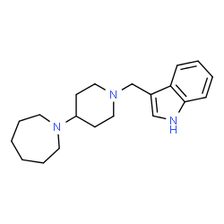 ChemSpider 2D Image | 3-{[4-(1-Azepanyl)-1-piperidinyl]methyl}-1H-indole | C20H29N3