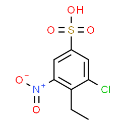 ChemSpider 2D Image | 3-Chloro-4-ethyl-5-nitrobenzenesulfonic acid | C8H8ClNO5S