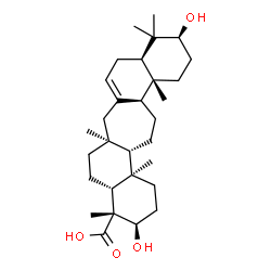 ChemSpider 2D Image | (3R,4R,4aR,6aS,9aR,11S,13aR,13bS,15aS,15bR)-3,11-Dihydroxy-4,6a,10,10,13a,15b-hexamethyl-2,3,4,4a,5,6,6a,7,9,9a,10,11,12,13,13a,13b,14,15,15a,15b-icosahydro-1H-naphtho[2',1':4,5]cyclohepta[1,2-a]napht
halene-4-carboxylic acid | C30H48O4