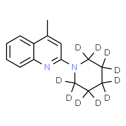 ChemSpider 2D Image | 4-Methyl-2-[(~2~H_10_)-1-piperidinyl]quinoline | C15H8D10N2