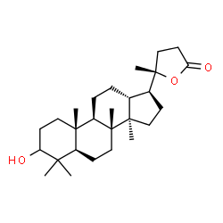 ChemSpider 2D Image | (5alpha)-3-Hydroxy-4,4,8,14-tetramethyl-20,24-epoxy-18-norcholan-24-one | C27H44O3