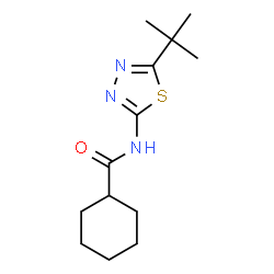 ChemSpider 2D Image | N-(5-tert-butyl-1,3,4-thiadiazol-2-yl)cyclohexanecarboxamide | C13H21N3OS