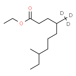 ChemSpider 2D Image | Ethyl 8-methyl-4-(~2~H_3_)methyldecanoate | C14H25D3O2