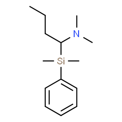 ChemSpider 2D Image | 1-[Dimethyl(phenyl)silyl]-N,N-dimethyl-1-butanamine | C14H25NSi