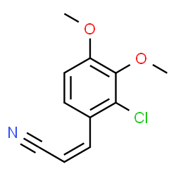 ChemSpider 2D Image | (2Z)-3-(2-Chloro-3,4-dimethoxyphenyl)acrylonitrile | C11H10ClNO2