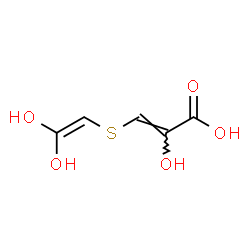 ChemSpider 2D Image | (2Z)-3-[(2,2-Dihydroxyvinyl)sulfanyl]-2-hydroxyacrylic acid | C5H6O5S