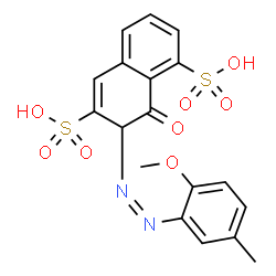 ChemSpider 2D Image | 7-[(Z)-(2-Methoxy-5-methylphenyl)diazenyl]-8-oxo-7,8-dihydro-1,6-naphthalenedisulfonic acid | C18H16N2O8S2