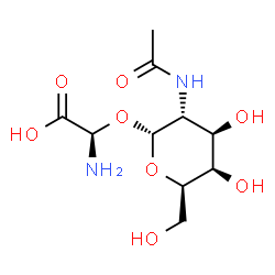 ChemSpider 2D Image | (2R)-[(2-Acetamido-2-deoxy-alpha-D-galactopyranosyl)oxy](amino)acetic acid | C10H18N2O8