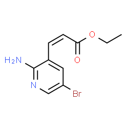 ChemSpider 2D Image | Ethyl (2Z)-3-(2-amino-5-bromo-3-pyridinyl)acrylate | C10H11BrN2O2