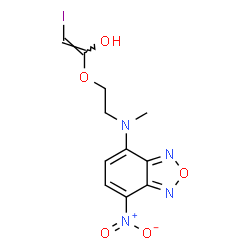 ChemSpider 2D Image | (E)-2-Iodo-1-{2-[methyl(7-nitro-2,1,3-benzoxadiazol-4-yl)amino]ethoxy}ethenol | C11H11IN4O5