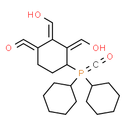 ChemSpider 2D Image | {[(2Z,3E)-2,3-Bis(hydroxymethylene)-4-(oxomethylene)cyclohexyl](dicyclohexyl)phosphoranylidene}methanone | C22H31O4P