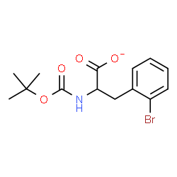 ChemSpider 2D Image | 3-(2-Bromophenyl)-2-({[(2-methyl-2-propanyl)oxy]carbonyl}amino)propanoate | C14H17BrNO4