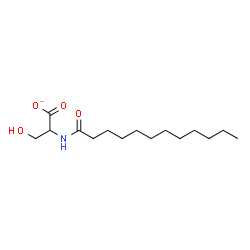 ChemSpider 2D Image | 2-(Dodecanoylamino)-3-hydroxypropanoate | C15H28NO4