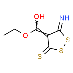 ChemSpider 2D Image | (4Z)-4-[Ethoxy(hydroxy)methylene]-5-imino-1,2-dithiolane-3-thione | C6H7NO2S3