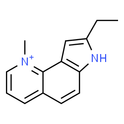ChemSpider 2D Image | 8-Ethyl-1-methyl-7H-pyrrolo[2,3-h]quinolin-1-ium | C14H15N2