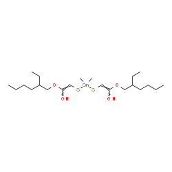 ChemSpider 2D Image | (8E,13E)-5,17-Diethyl-11,11-dimethyl-7,15-dioxa-10,12-dithia-11-stannahenicosa-8,13-diene-8,14-diol | C22H44O4S2Sn