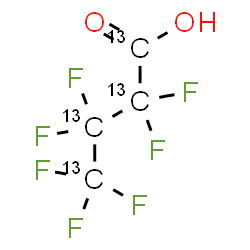 ChemSpider 2D Image | Heptafluoro(~13~C_4_)butanoic acid | 13C4HF7O2