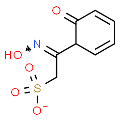 ChemSpider 2D Image | (2Z)-2-(Hydroxyimino)-2-(6-oxo-2,4-cyclohexadien-1-yl)ethanesulfonate | C8H8NO5S