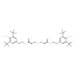 ChemSpider 2D Image | 4,4'-(Sulfanediylbis{[(1E)-1-hydroxy-1-propene-3,1-diyl]oxy-2,1-ethanediyl})bis[2,6-bis(2-methyl-2-propanyl)phenol] | C38H58O6S