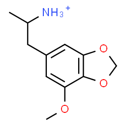 ChemSpider 2D Image | 1-(7-Methoxy-1,3-benzodioxol-5-yl)-2-propanaminium | C11H16NO3