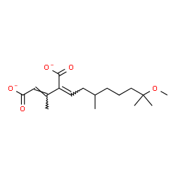 ChemSpider 2D Image | (2E,4Z)-4-(7-Methoxy-3,7-dimethyloctylidene)-3-methyl-2-pentenedioate | C17H26O5