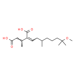 ChemSpider 2D Image | (2E,4Z)-4-(7-Methoxy-3,7-dimethyloctylidene)-3-methyl-2-pentenedioic acid | C17H28O5