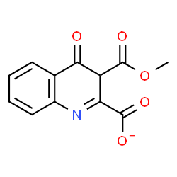 ChemSpider 2D Image | 3-(Methoxycarbonyl)-4-oxo-3,4-dihydro-2-quinolinecarboxylate | C12H8NO5