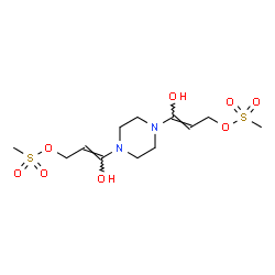 ChemSpider 2D Image | 1,4-Piperazinediylbis(1Z)-1-hydroxy-1-propene-1,3-diyl dimethanesulfonate | C12H22N2O8S2