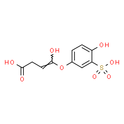 ChemSpider 2D Image | (3E)-4-Hydroxy-4-(4-hydroxy-3-sulfophenoxy)-3-butenoic acid | C10H10O8S