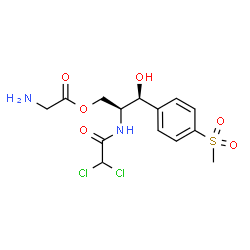 ChemSpider 2D Image | (2S,3S)-2-[(Dichloroacetyl)amino]-3-hydroxy-3-[4-(methylsulfonyl)phenyl]propyl glycinate | C14H18Cl2N2O6S
