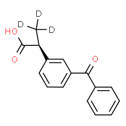 ChemSpider 2D Image | (2S)-2-(3-Benzoylphenyl)(3,3,3-~2~H_3_)propanoic acid | C16H11D3O3
