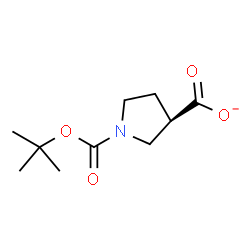 ChemSpider 2D Image | (3R)-1-{[(2-Methyl-2-propanyl)oxy]carbonyl}-3-pyrrolidinecarboxylate | C10H16NO4