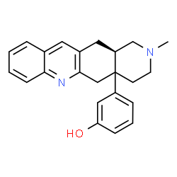 ChemSpider 2D Image | 3-[(12aR)-2-Methyl-1,3,4,5,12,12a-hexahydropyrido[3,4-b]acridin-4a(2H)-yl]phenol | C23H24N2O