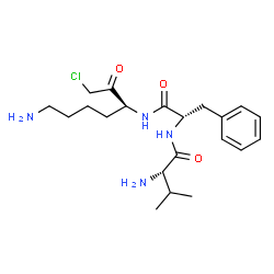 ChemSpider 2D Image | L-Valyl-N-[(3S)-7-amino-1-chloro-2-oxo-3-heptanyl]-L-phenylalaninamide | C21H33ClN4O3
